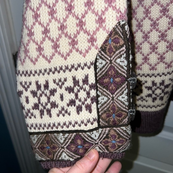 Vintage Dale Of Norway purple fair isle wool cardigan - Picture 7 of 11